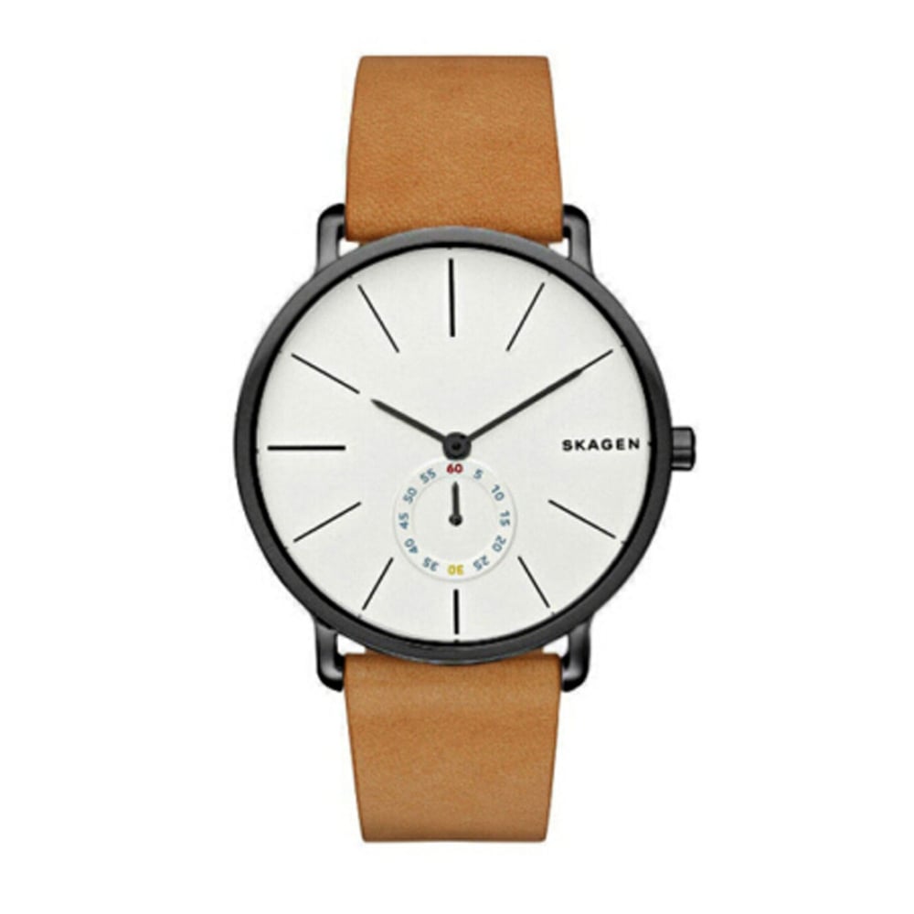 Skagen Hagen Brown Leather Strap Men's Watch SKW6210