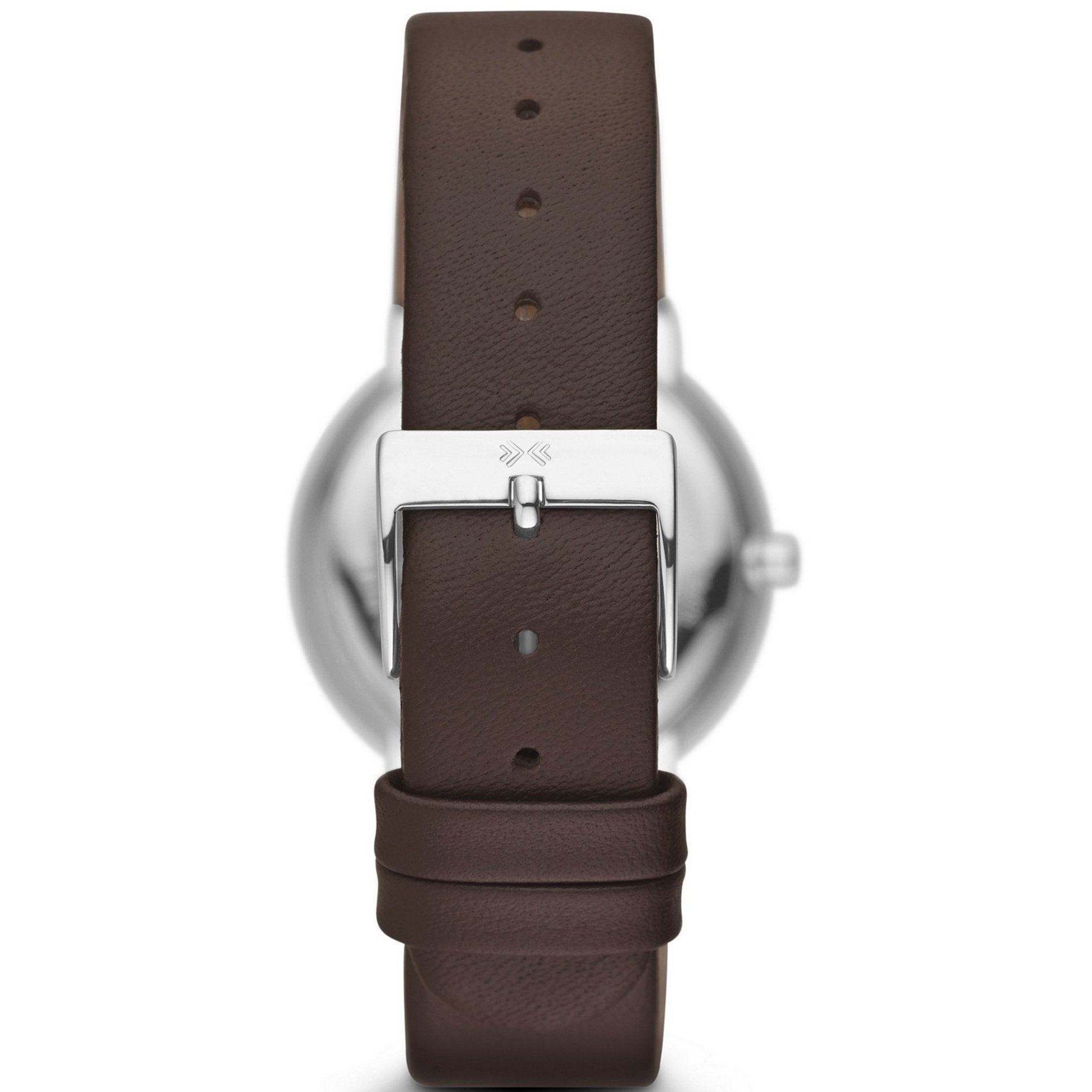 Skagen White Dial Brown Leather Strap Ladies Watch SKW2058