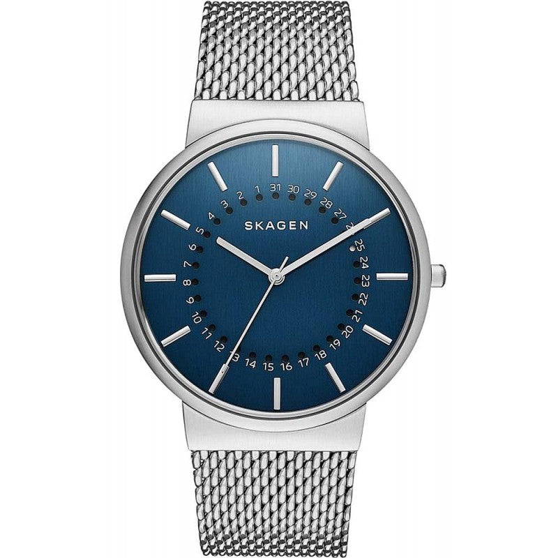 Skagen Ancher Blue Dial SIlver Men's Watch SKW6234