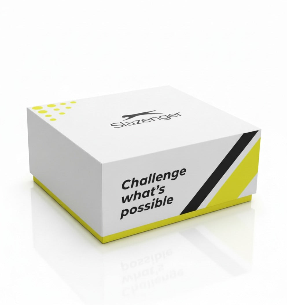 Slazenger watch box with Challenge what's possible branding