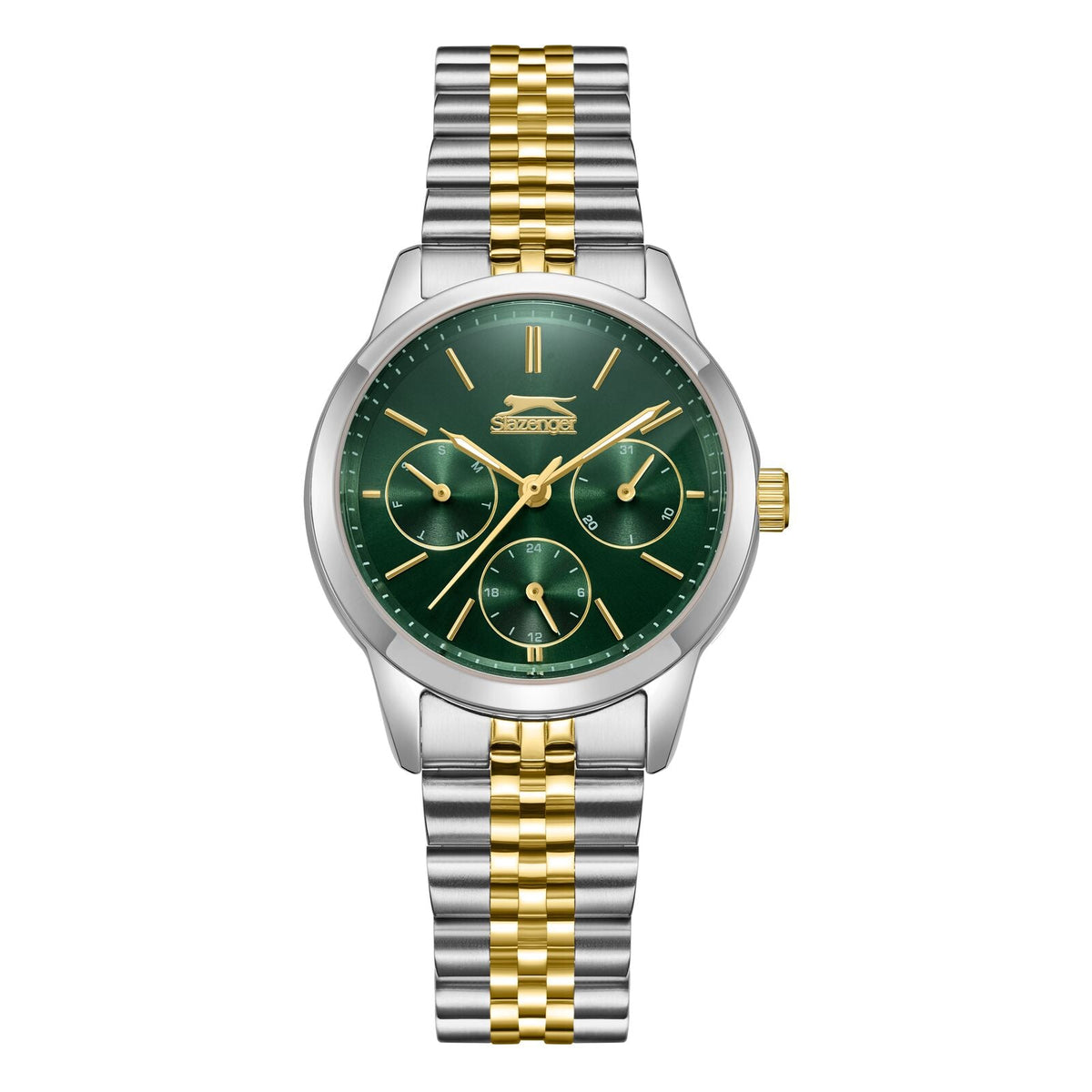 Slazenger Sport Multifunction Green Dial Two Tone Watch - SL.09.2336.4.04