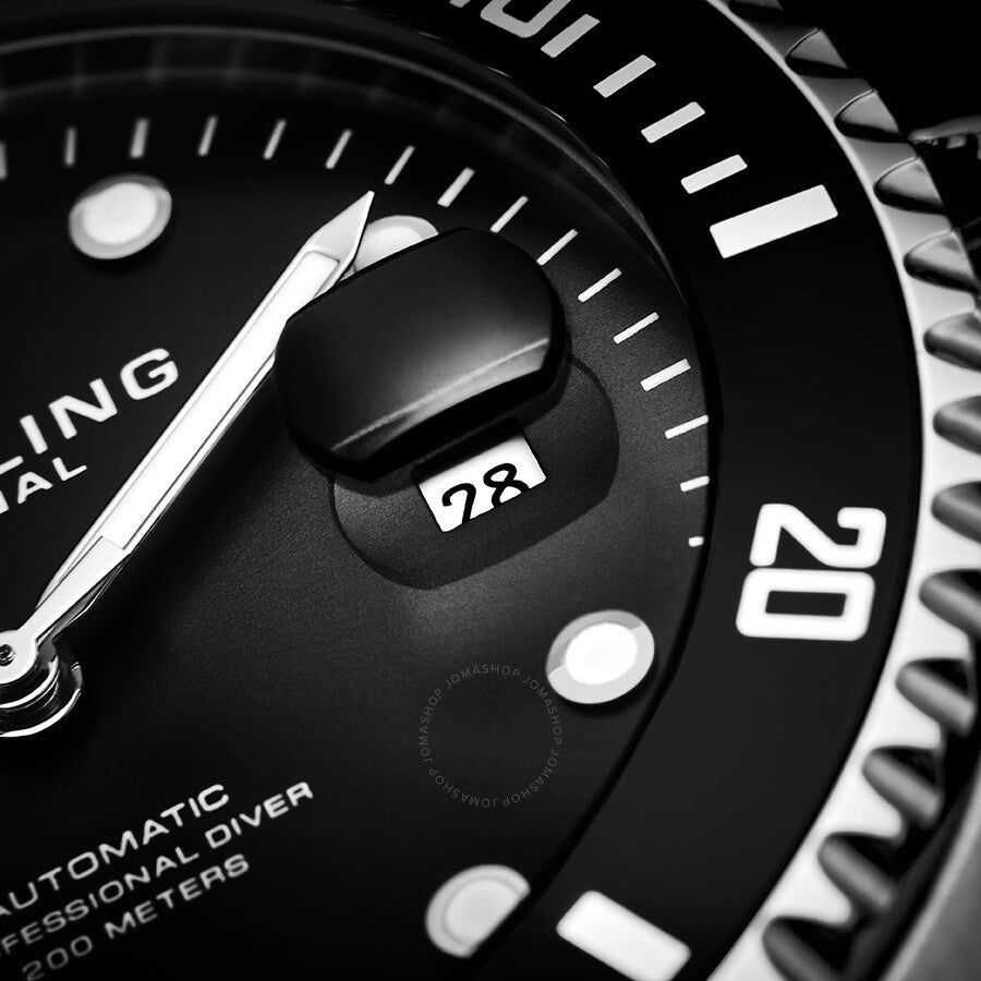 Stuhrling Original Aquadiver Automatic Black Dial Men's Watch M13543 - The Watches Men & Co #5