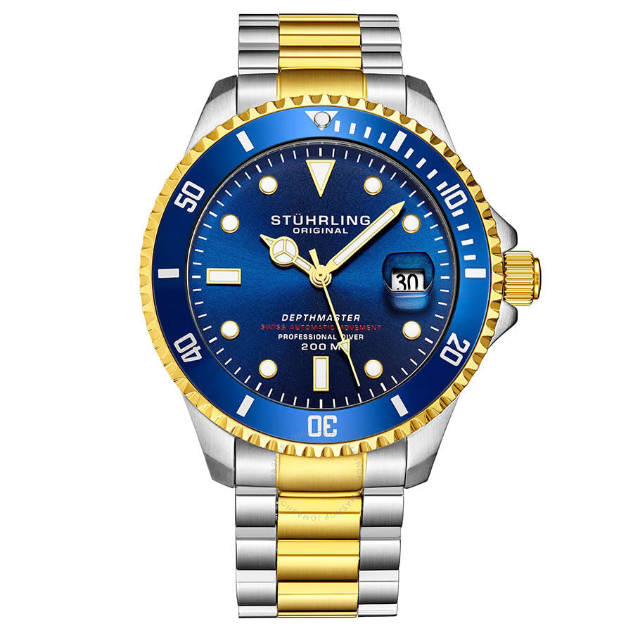 Stuhrling Original Aquadiver Automatic Blue Dial Men's Watch M13515 - Dawson Watches