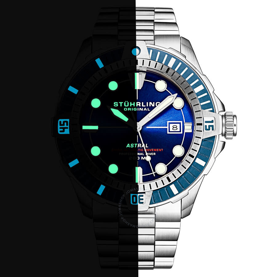 Stuhrling Original Aquadiver Automatic Blue Dial Men's Watch M16746 - Dawson Watches #5