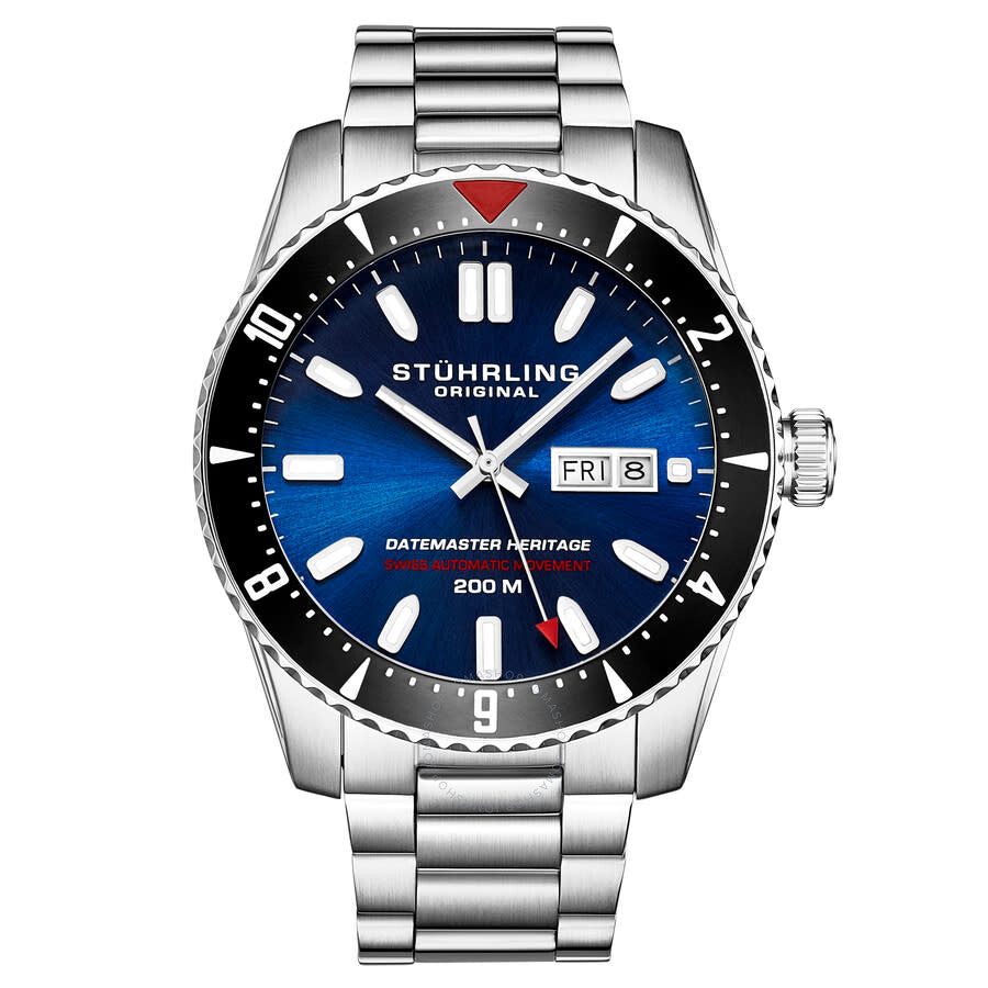 Stuhrling Original Aquadiver Automatic Blue Dial Men's Watch M16758 - Dawson Watches