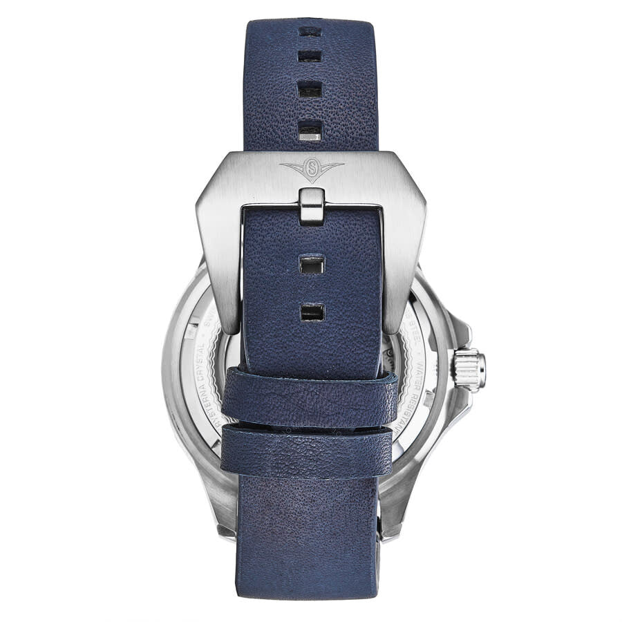 Stuhrling Original Aquadiver Automatic Blue Dial Men's Watch M17183 - The Watches Men & Co #3