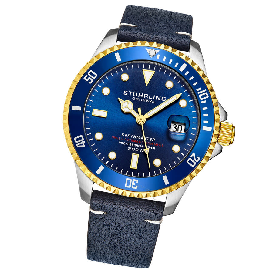 Stuhrling Original Aquadiver Automatic Blue Dial Men's Watch M17184 - Dawson Watches #2