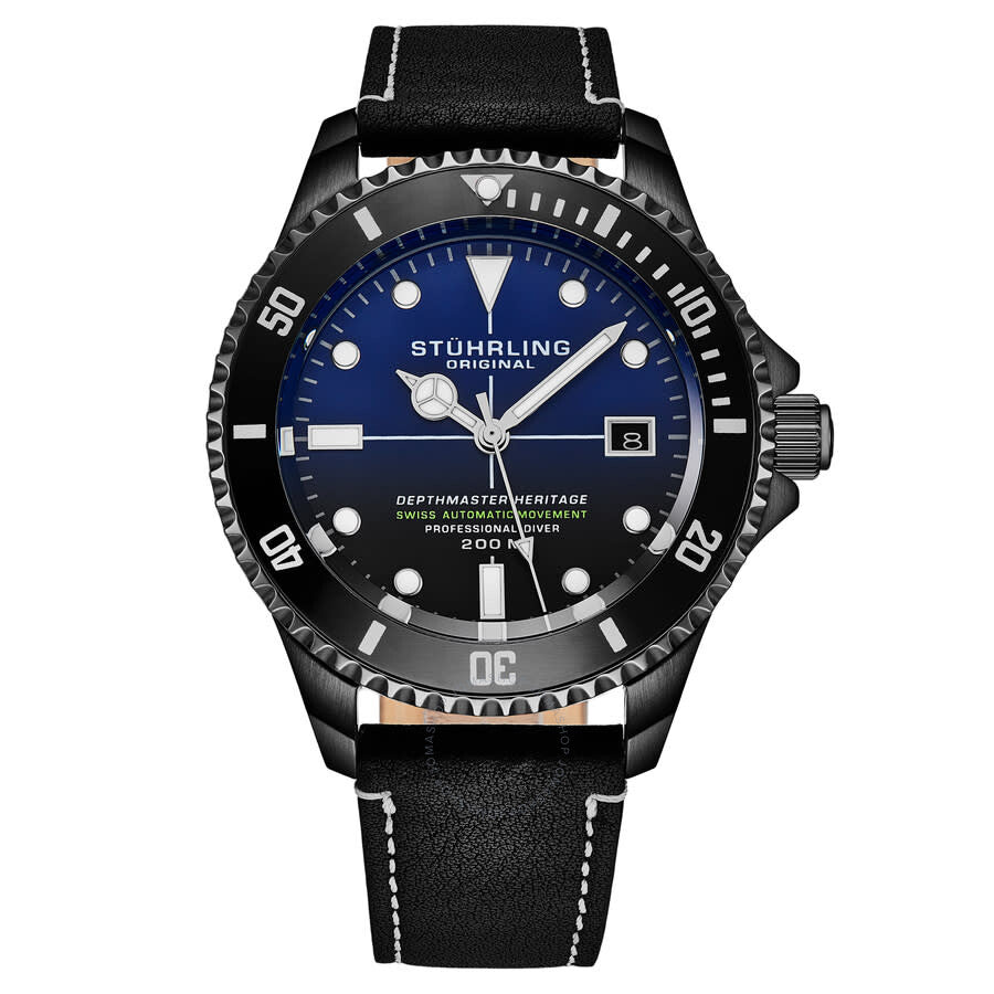 Stuhrling Original Aquadiver Automatic Blue Dial Men's Watch M17222 - Dawson Watches