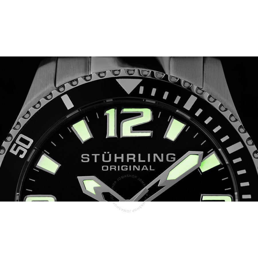 Stuhrling Original Aquadiver Black Dial Men's Watch M15266 - Dawson Watches #3