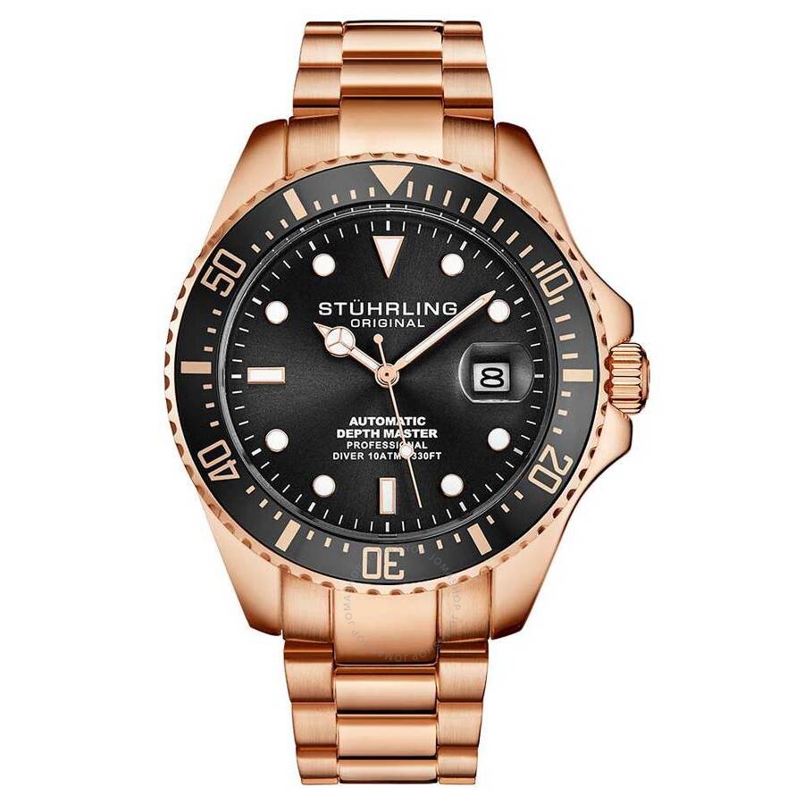 Stuhrling Original Aquadiver Black Dial Men's Watch M15722 - Dawson Watches