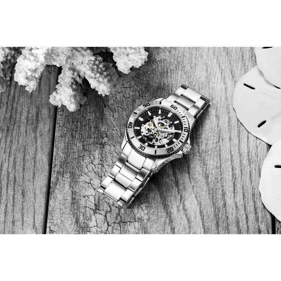Stuhrling Original Aquadiver Black Dial Men's Watch M15818 - Dawson Watches #3