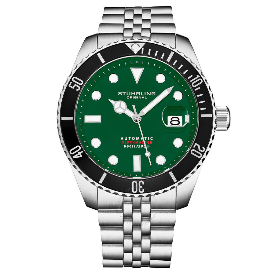 Stuhrling Original Aquadiver Automatic Green Dial Men's Watch M18018 - Dawson Watches