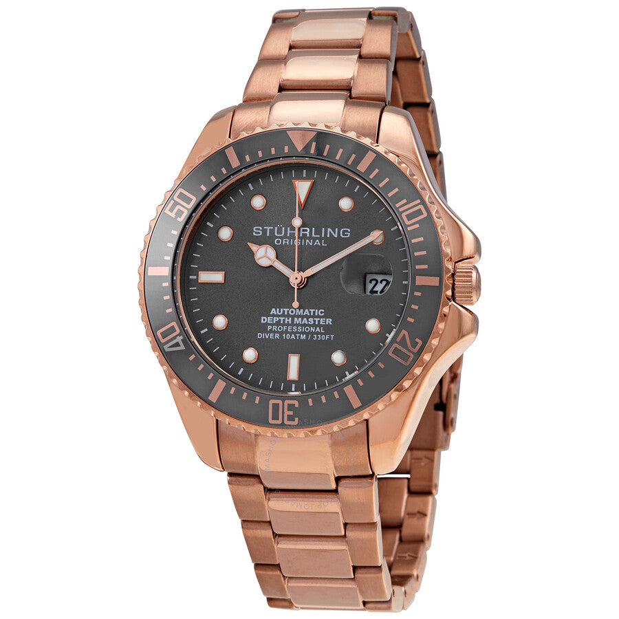 Stuhrling Original Aquadiver Grey Dial Men's Watch M15724 - Dawson Watches