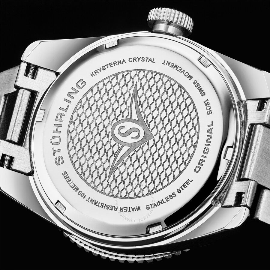Stuhrling Original Aquadiver Quartz Blue Dial Men's Watch M17219 - The Watches Men & Co #4