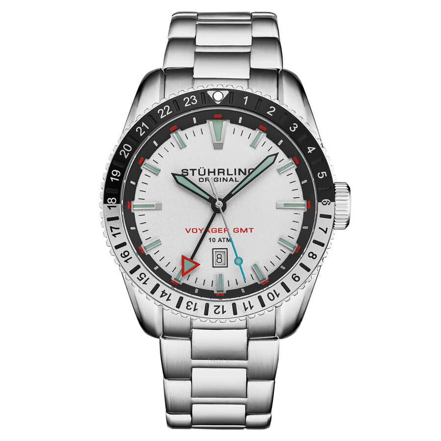 Stuhrling Original Aquadiver Quartz White Dial Men's Watch M17218 - Dawson Watches