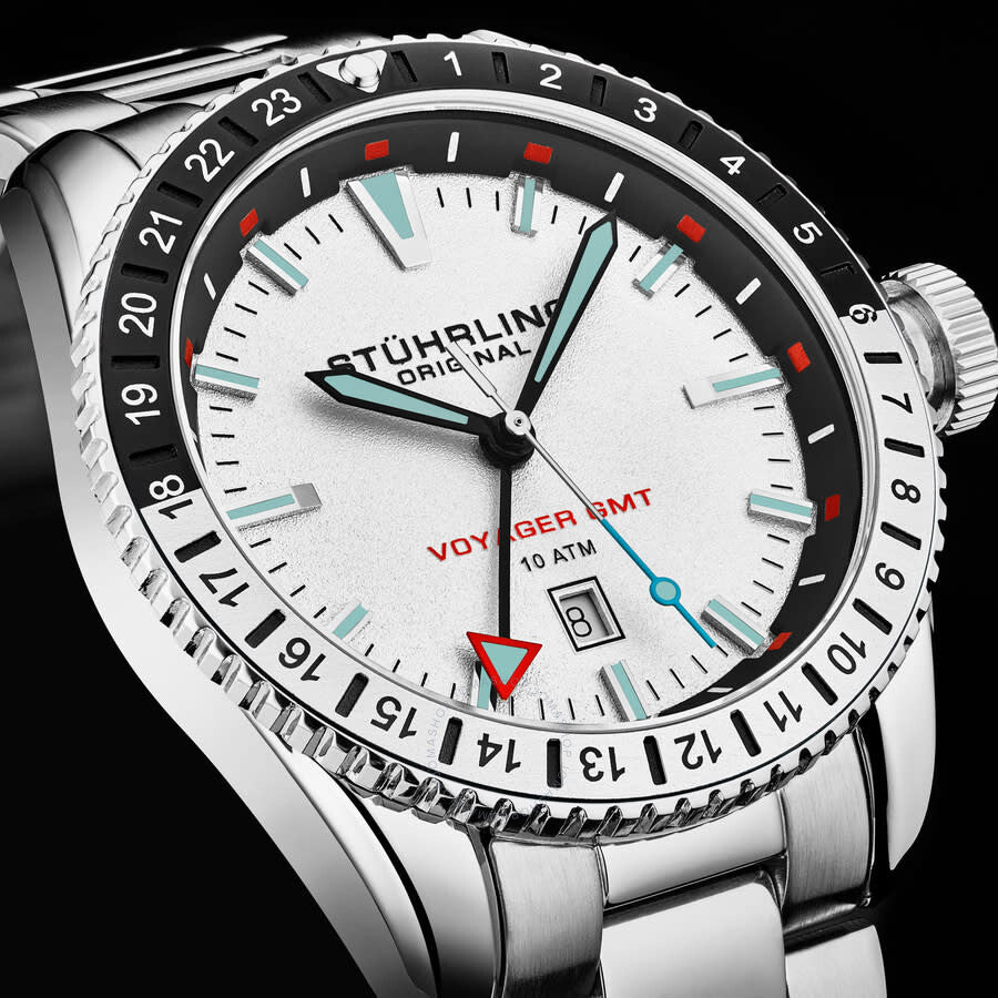 Stuhrling Original Aquadiver Quartz White Dial Men's Watch M17218#M17218 - The Watches Men & Co #6