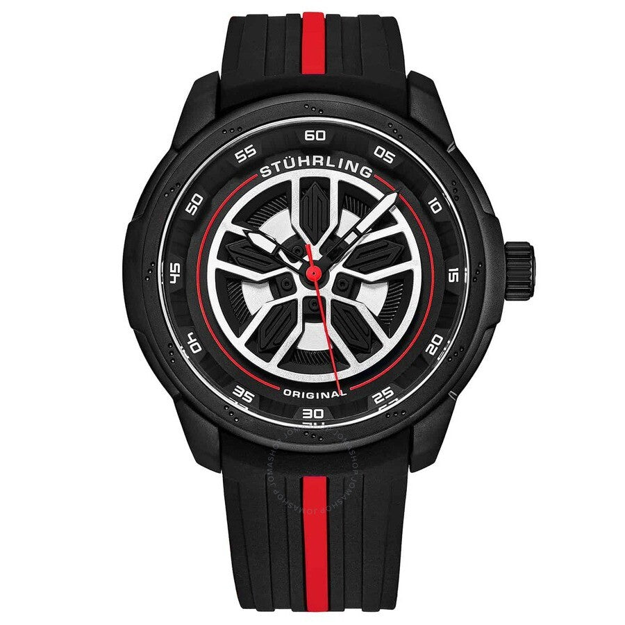 Stuhrling Original Aviator Black Dial Men's Watch M15578 - The Watches Men & Co