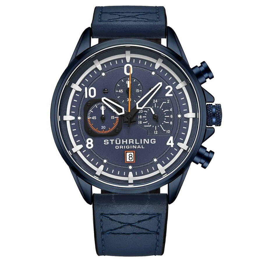 Stuhrling Original Aviator Blue Dial Men's Watch M15554 - Dawson Watches