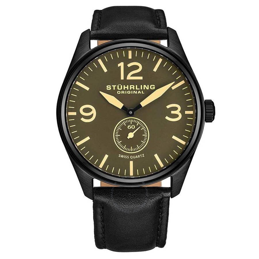 Stuhrling Original Aviator Brown Dial Men's Watch M15557 - Dawson Watches