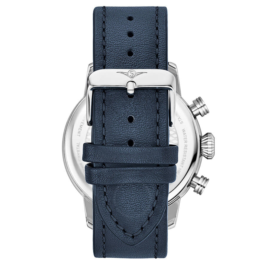 Stuhrling Original Aviator Quartz Blue Dial Men's Watch M13650 - Dawson Watches #4