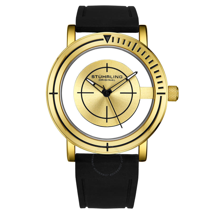 Stuhrling Original Aviator Quartz Gold Dial Men's Watch M16255 - Dawson Watches
