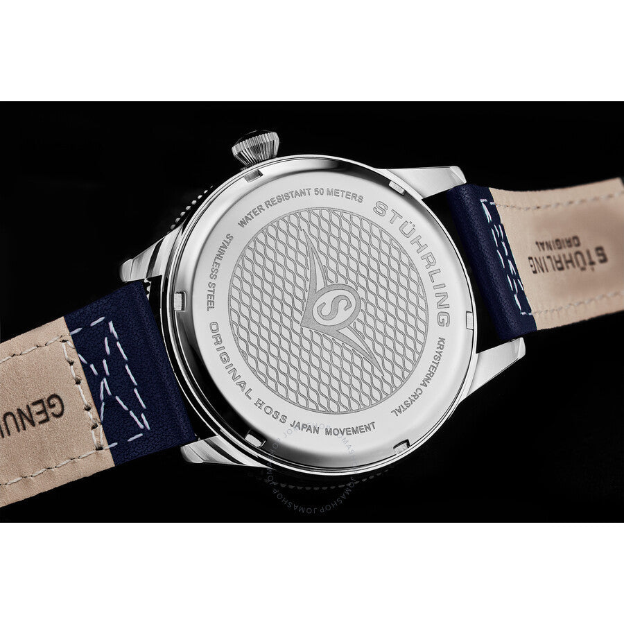 Stuhrling Original Aviator Quartz Grey Dial Men's Watch M17142 - Dawson Watches #2