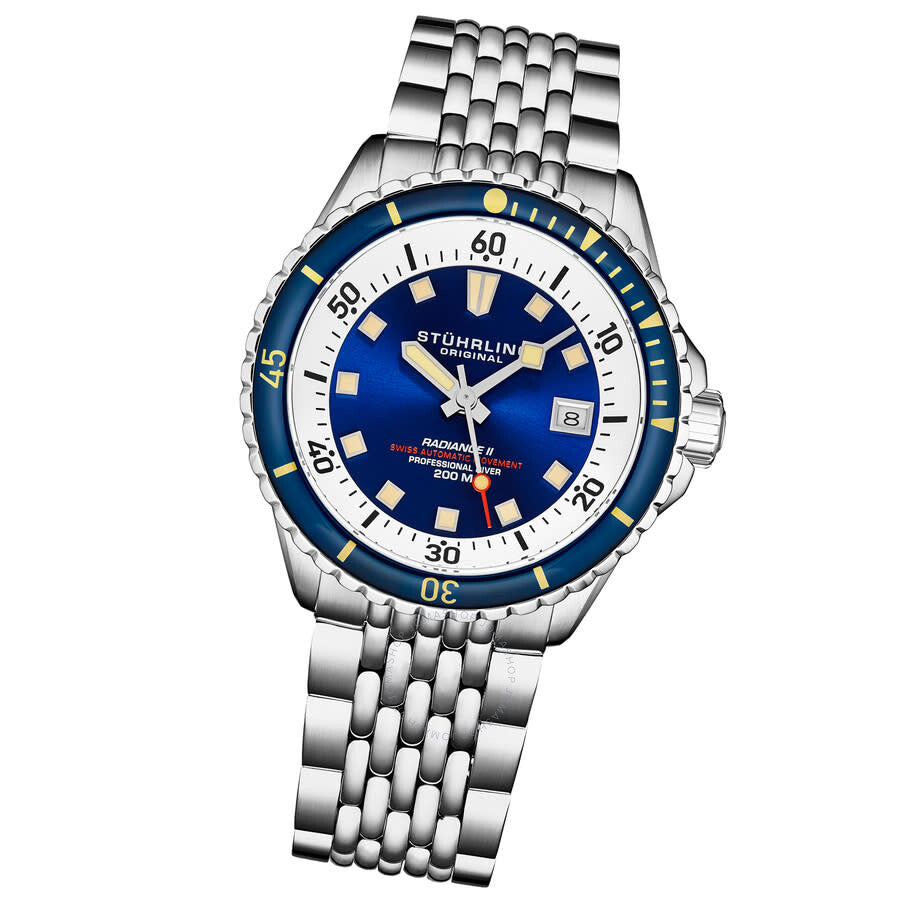 Stuhrling Original Depthmaster Automatic Blue Dial Men's Watch M18011 - Dawson Watches #2