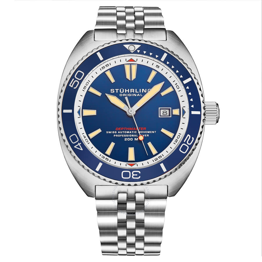 Stuhrling Original Depthmaster Automatic Blue Dial Men's Watch M18013 - Dawson Watches