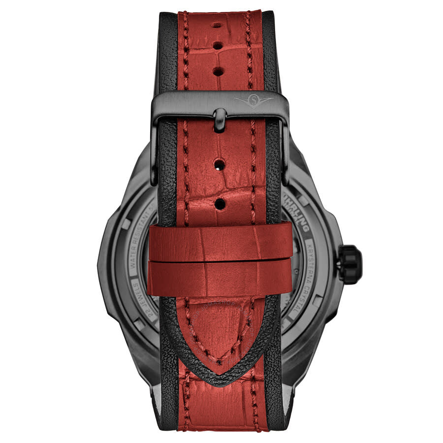 Stuhrling Original Legacy Automatic Red Dial Men's Watch M18223 - The Watches Men & Co #2