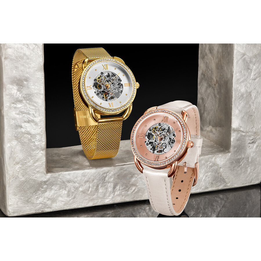 Stuhrling Original Legacy Automatic Rose Gold Dial Ladies Watch M16852 - Dawson Watches #3