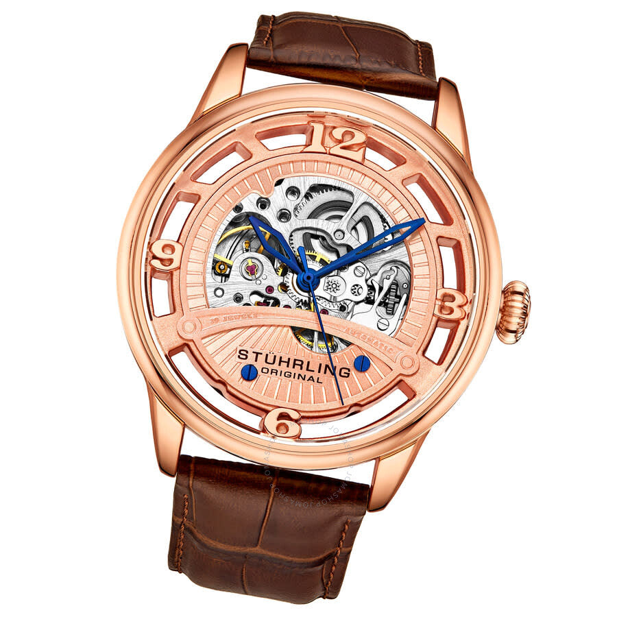 Stuhrling Original Legacy Automatic Rose Gold Dial Men's Watch M16239 - Dawson Watches #2