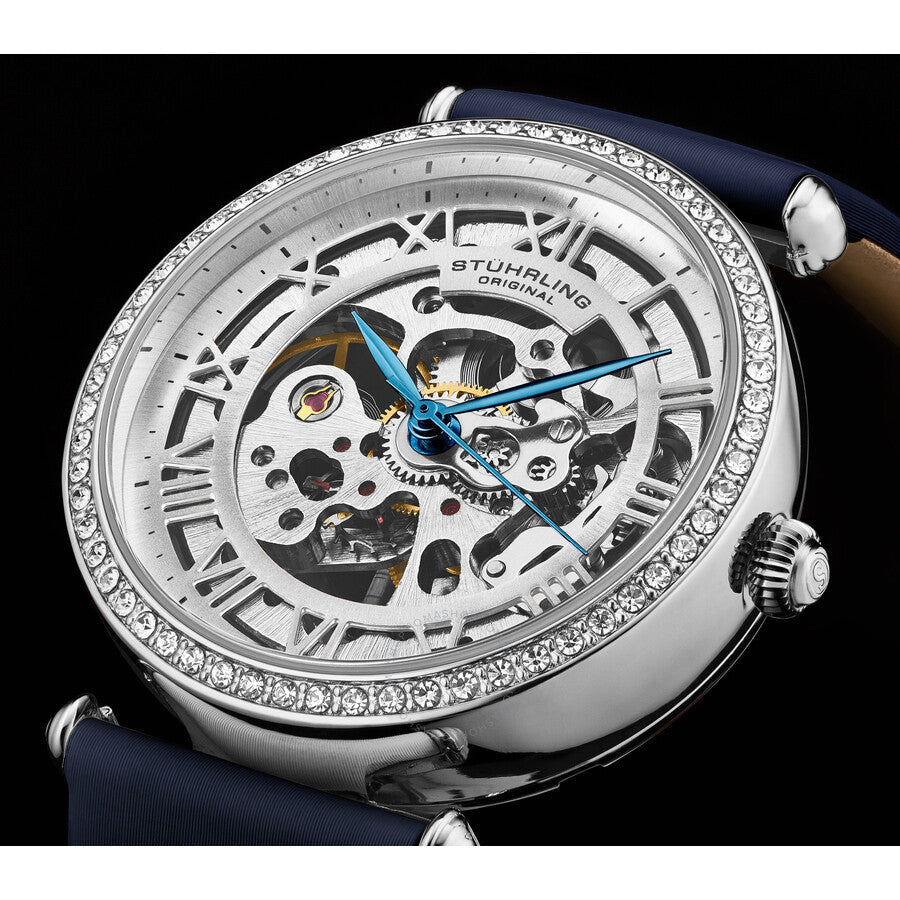 Stuhrling Original Legacy Automatic Silver Dial Ladies Watch M17195 - The Watches Men & Co #4