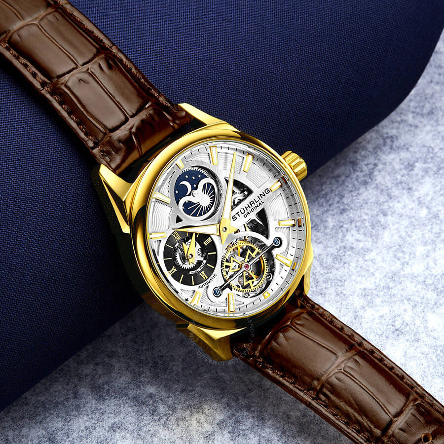 Stuhrling Original Legacy Automatic Silver Dial Men's Watch M13589 - The Watches Men & Co #3