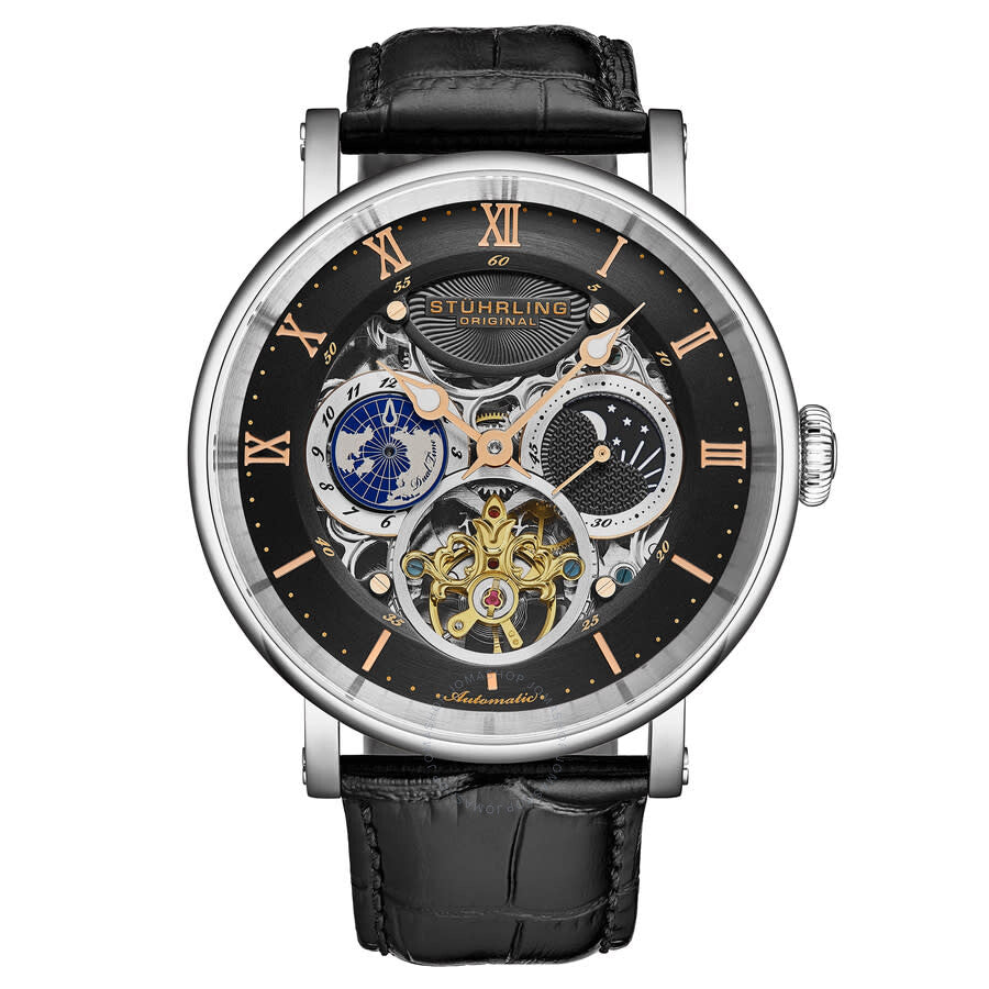 Stuhrling Original Legacy Chronograph Automatic Black Dial Men's Watch M18230 - Dawson Watches