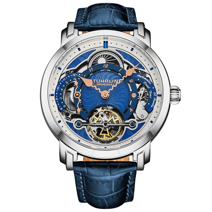 Stuhrling Original Legacy Chronograph Automatic Blue Dial Men's Watch M18234 - Dawson Watches