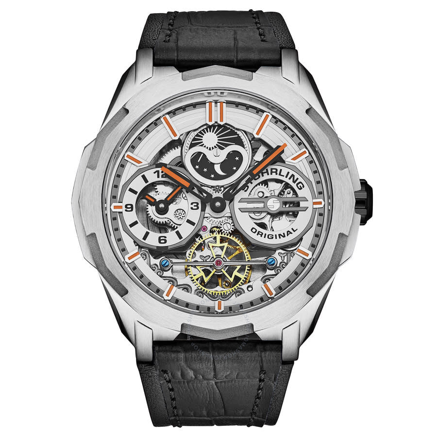 Stuhrling Original Legacy Chronograph Automatic Silver Dial Men's Watch M18219 - Dawson Watches