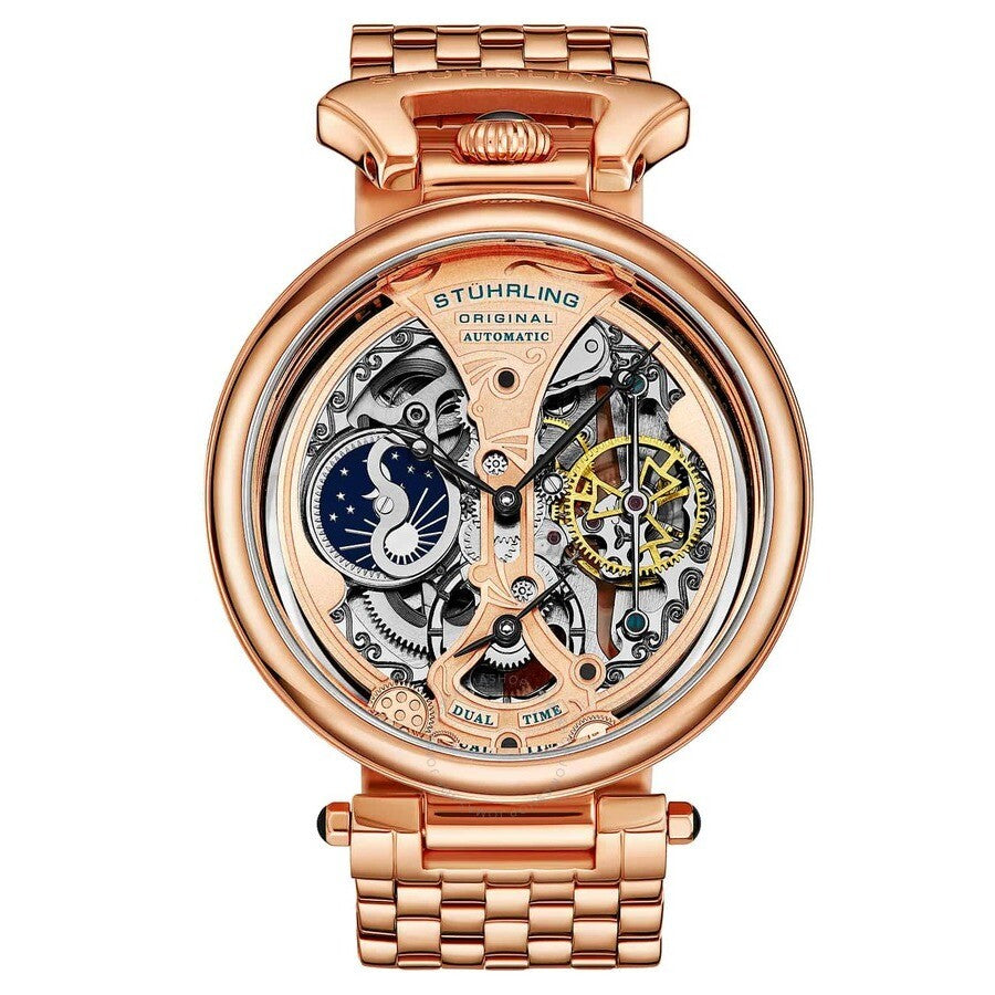 Stuhrling Original Legacy Rose Gold-tone Dial Men's Watch M15936 - Dawson Watches
