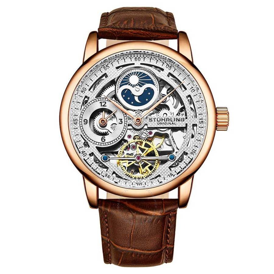 Stuhrling Original Legacy Silver Skeleton Dial Men's Watch M15660