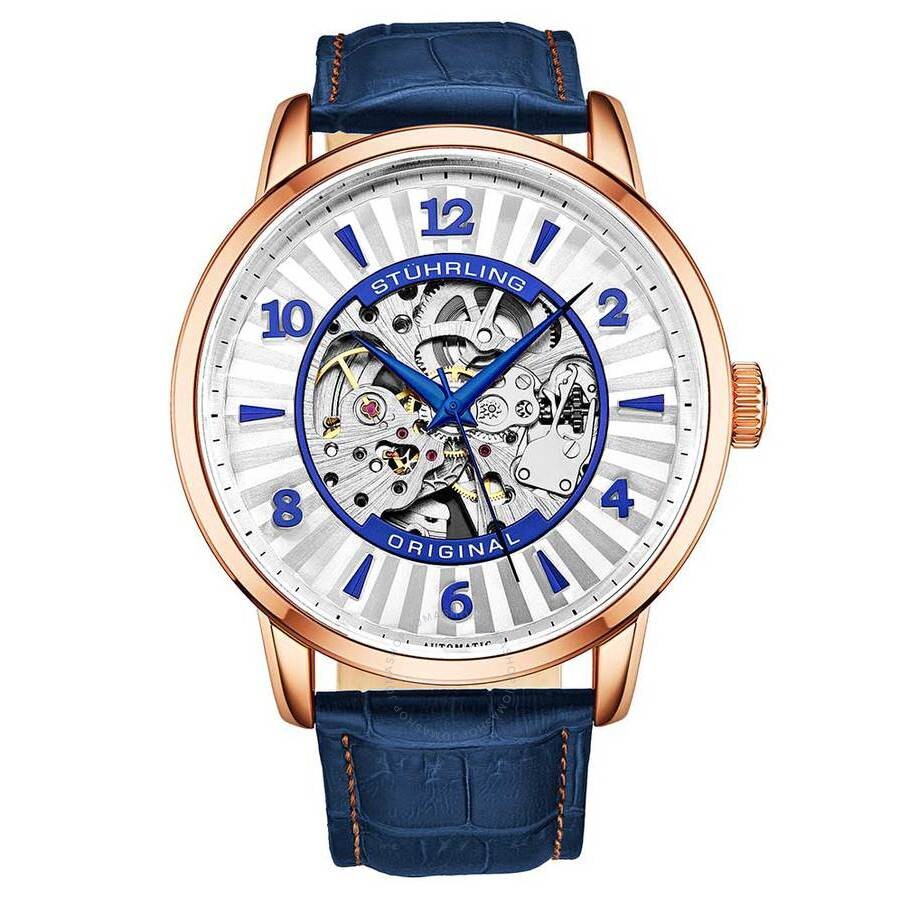 Stuhrling Original Legacy Silver Skeleton Dial Men's Watch M15854 - Dawson Watches