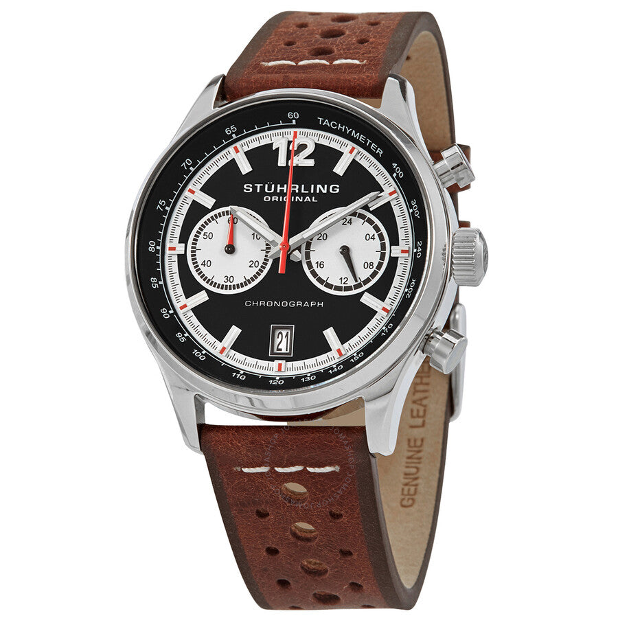 Stuhrling Original Monaco Black Dial Men's Watch M15560 - Dawson Watches