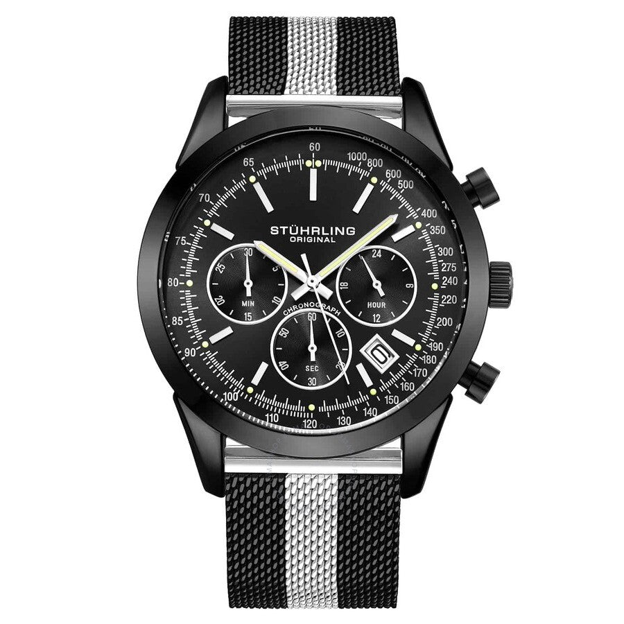 Stuhrling Original Monaco Black Dial Men's Watch M15857 - Dawson Watches