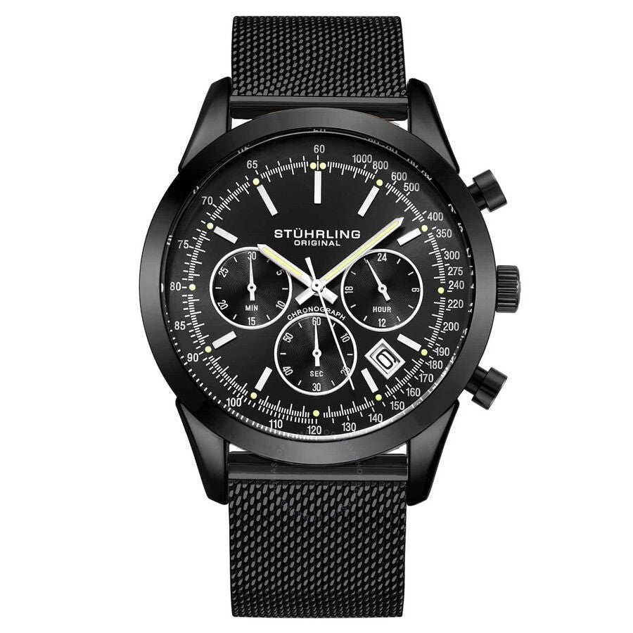 Stuhrling Original Monaco Black Dial Men's Watch M15860 - Dawson Watches