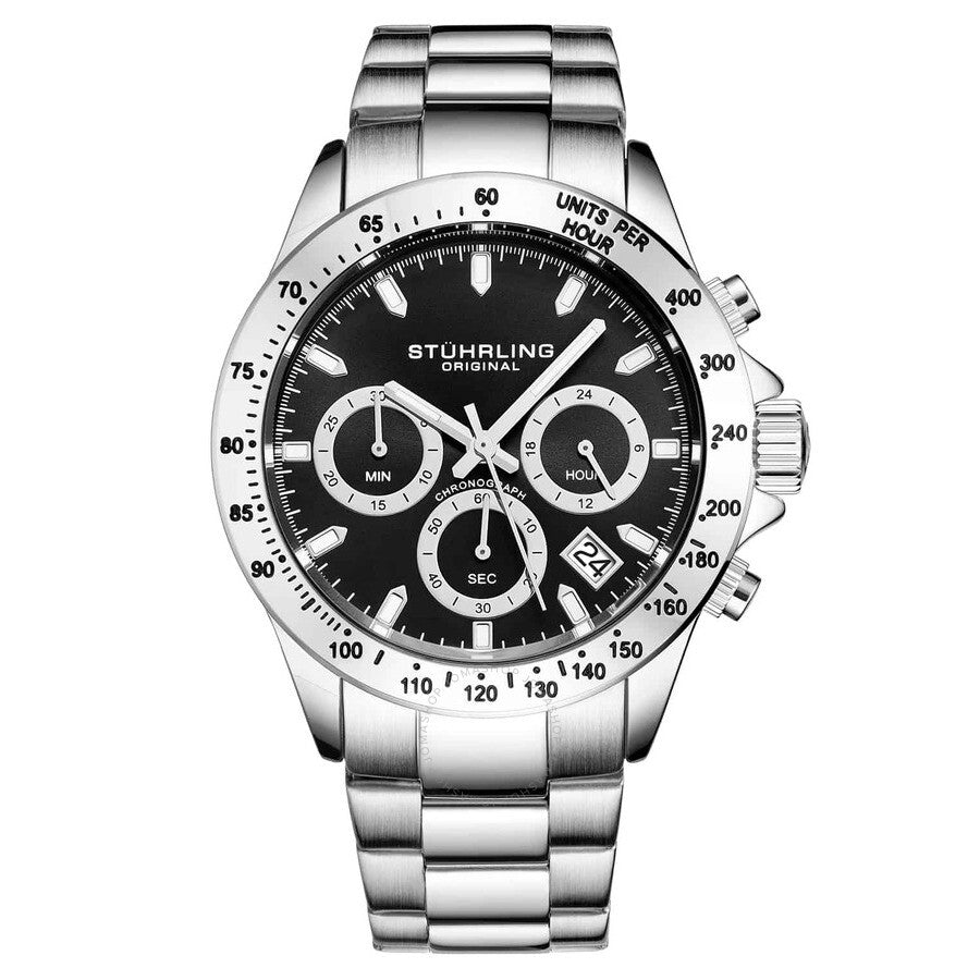 Stuhrling Original Monaco Black Dial Men's Watch M15962 - Dawson Watches