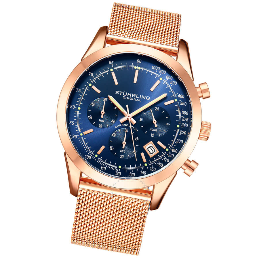 Stuhrling Original Monaco Blue Dial Men's Watch M15862 - The Watches Men & Co #2