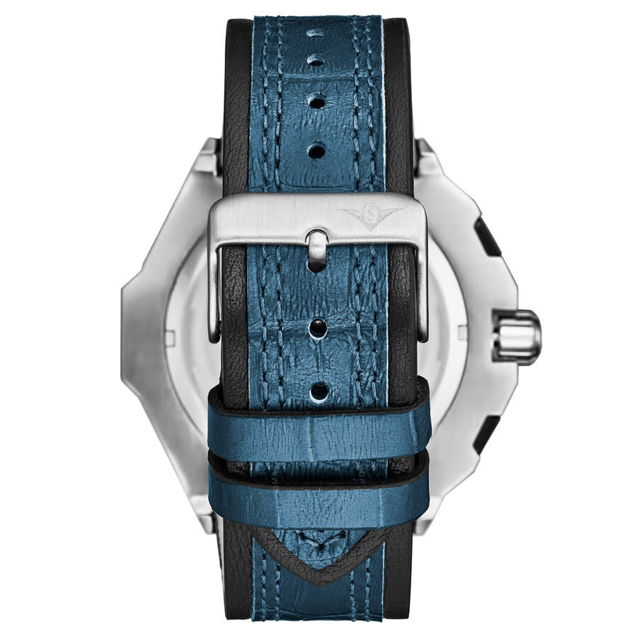 Stuhrling Original Monaco Chronograph Quartz Blue Dial Men's Watch M18237 - The Watches Men & Co #2