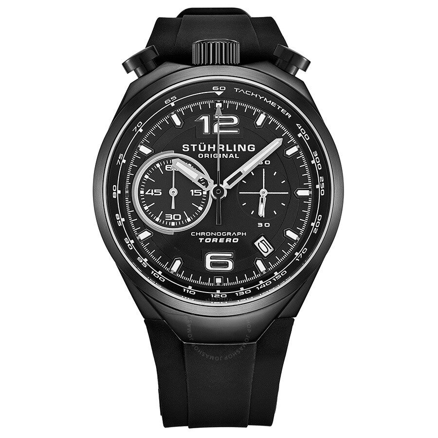 Stuhrling Original Monaco Quartz Black Dial Men's Watch M13532 - Dawson Watches