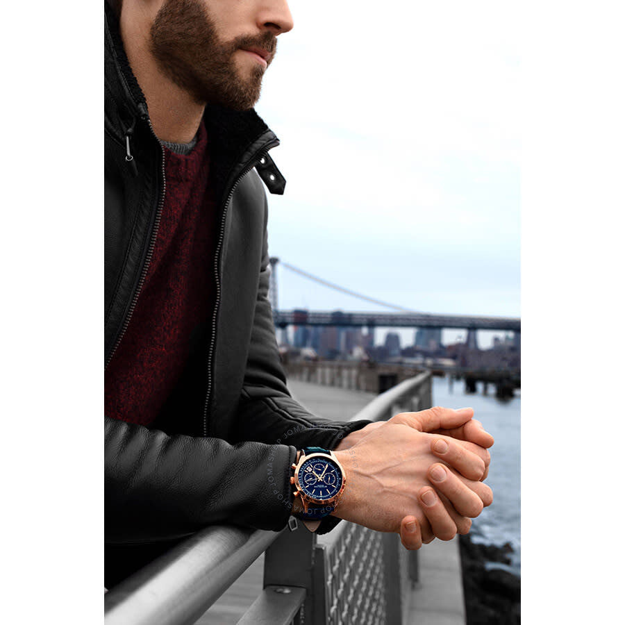 Stuhrling Original Monaco Quartz Blue Dial Men's Watch M13655 - The Watches Men & Co #4