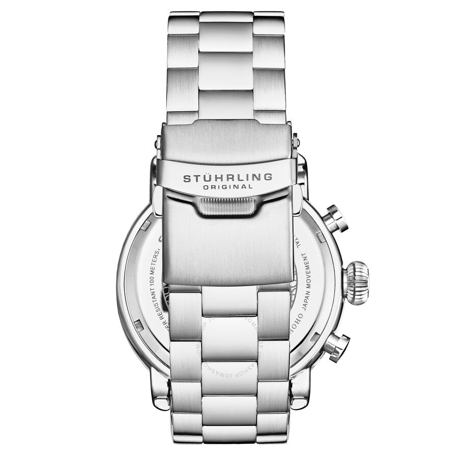 Stuhrling Original Monaco Chronograph Quartz White Dial Men's Watch M17992 - Dawson Watches #3