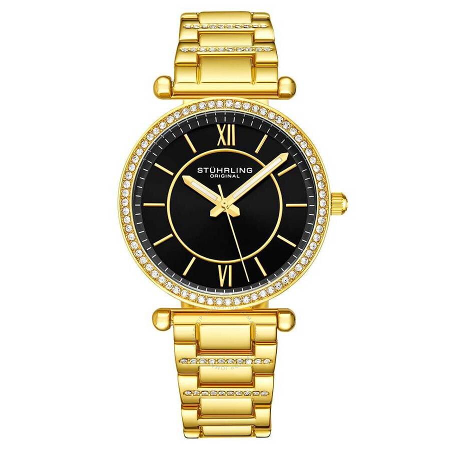 Stuhrling Original Symphony Black Dial Ladies Watch M15615 - The Watches Men & Co