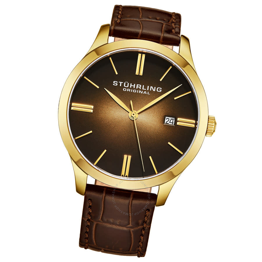 Stuhrling Original Symphony Quartz Brown Dial Men's Watch M17968 - Dawson Watches #2